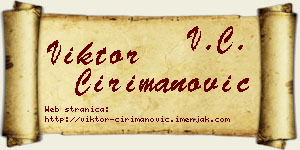 Viktor Ćirimanović vizit kartica